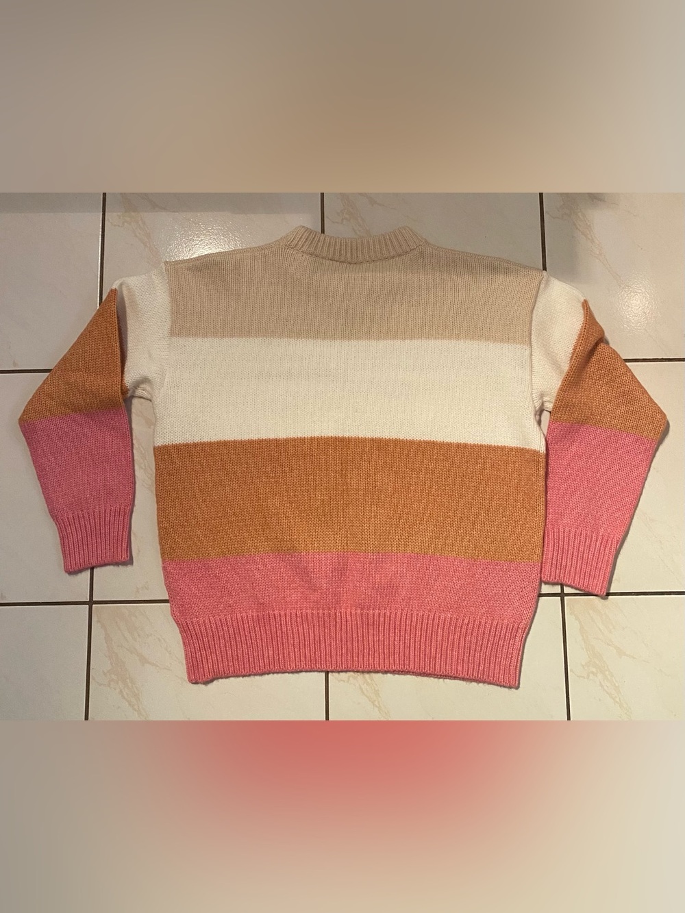 Roxy Too Far Sweater- featuring horizontal color block stripes. Beautiful - Picture 3 of 9